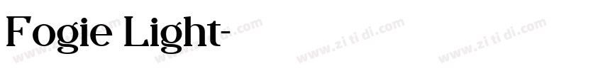 Fogie Light字体转换